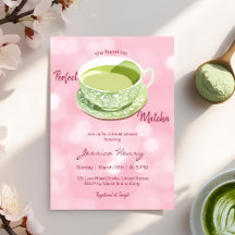 Minimale Waterverf Roze Matcha Vrijgezellenfeest