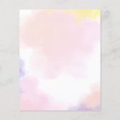 Minimale Waterverf Roze naam Baby shower Game (Achterkant)