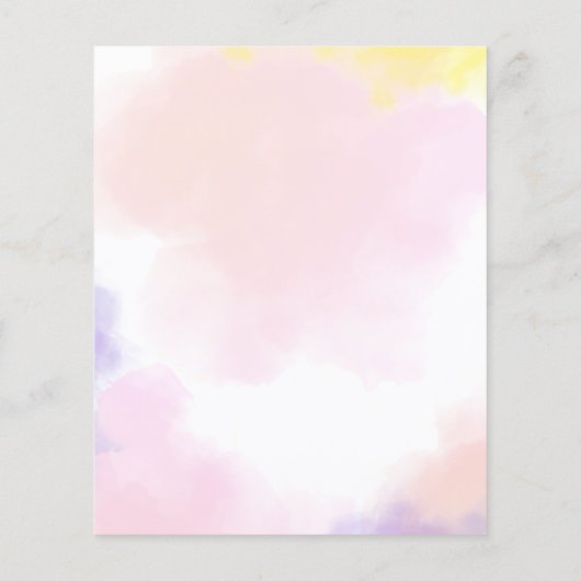 Minimale Waterverf Roze naam Baby shower Game (Achterkant)