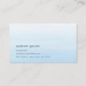 Minimale Waterverf Sky Blue Visitekaartje (Achterkant)