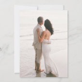 Minimale Waterverf strand bruiloft uitnodiging (Achterkant)