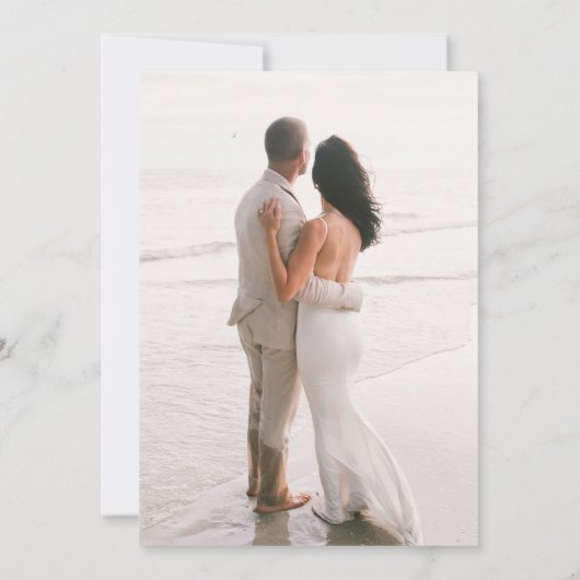 Minimale Waterverf strand bruiloft uitnodiging (Achterkant)