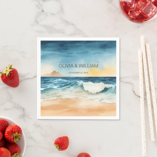 Minimale Waterverf Strand Servet (Insitu)