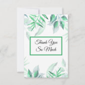 Minimale Waterverf Sympathie begrafenisgroen Bedankkaart (Achterkant)