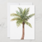 Minimale Waterverf Tropical Birthday Invitation Kaart (Achterkant)