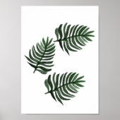 Minimale Waterverf Tropische palmbladeren Kunst Poster (Voorkant)