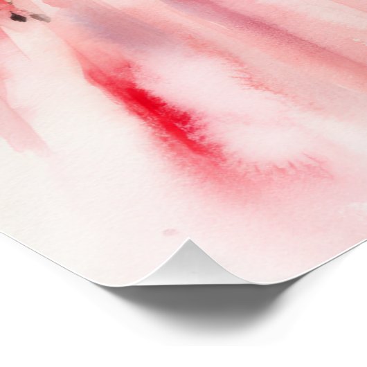 Minimale Waterverf Trouwjurk Vrijgezellenfeest Perfect Poster (Hoek)