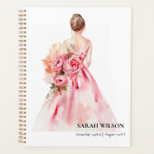 Minimale Waterverf Trouwjurk Vrijgezellenfeest Planner (Voorkant)