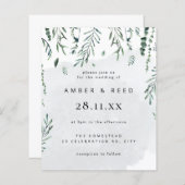 Minimale Waterverf van de begroting (Voorkant / Achterkant)