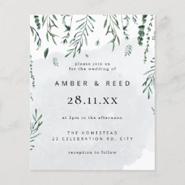 Minimale Waterverf van de begroting Flyer