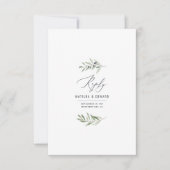 Minimale waterverf van de olijftak voor het huweli (Voorkant)