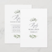 Minimale waterverf van de olijftak voor het huweli (Voorkant / Achterkant)