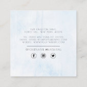 Minimale Waterverf Vierkante Visitekaartje (Achterkant)