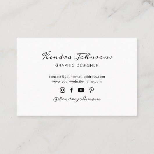 Minimale Waterverf Visitekaartje (Achterkant)