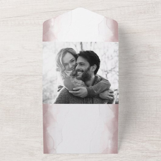 Minimale Waterverf voor overgewicht All In One Uitnodiging (Buitenkant)