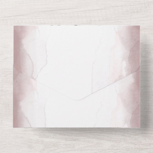 Minimale Waterverf voor overgewicht All In One Uitnodiging (Achterkant)