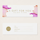 Minimale Waterverf voor Salon Gift Card Mini Visitekaartjes (Voorkant /achterkant)