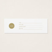 Minimale Waterverf voor Salon Gift Card Mini Visitekaartjes (Achterkant)