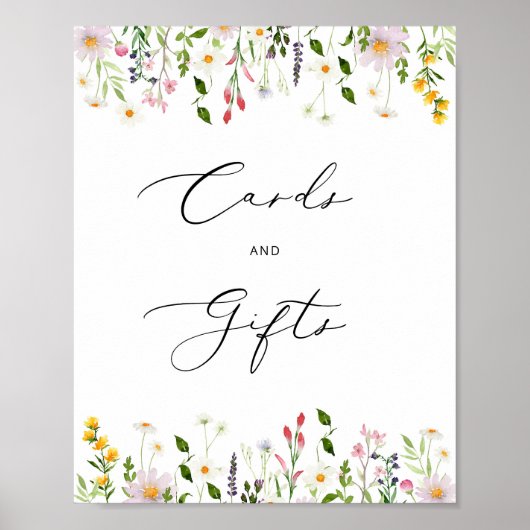 Minimale waterverf voor wilde bloemen poster (Voorkant)