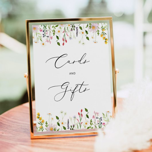 Minimale waterverf voor wilde bloemen poster