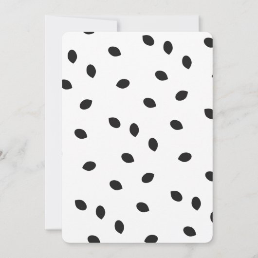 Minimale Waterverf Watermeloen Confetti Kaart (Achterkant)