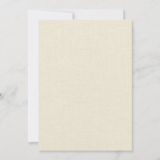 Minimale Waterverf Wildflower Faux Linen Save The Date (Achterkant)