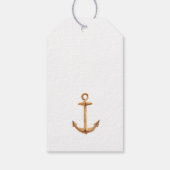 Minimale waterverf zeilboot nautische babyshower cadeaulabel (Achterkant)