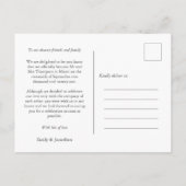 Minimale We Eloped Aankondiging Foto Zwarte tekst (Achterkant)