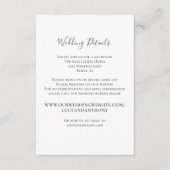 Minimale website met eenvoudige bruiloft in Burgun Informatiekaartje (Voorkant)