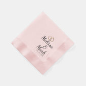 Minimale weddenschap Eenvoudige gouden ringroze mo Servet (Hoek)