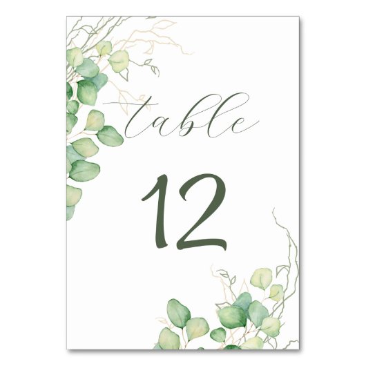 Minimale weddenschap met de Waterverf van Eucalypt Kaart (Voorkant)