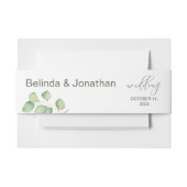 Minimale weddenschap met de Waterverf van Eucalypt Uitnodigingen Wikkel (Voorkant Voorbeeld)