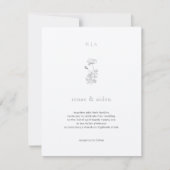 Minimale weddenschappen, botanische bruiloft kaart (Voorkant)