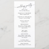 Minimale weddenschappen programmakaart (Achterkant)