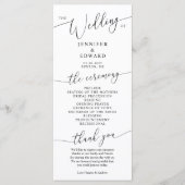 Minimale weddenschappen programmakaart (Voorkant)