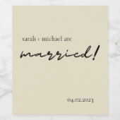 Minimale weddenschappen, weddenschappen wijn etiket (Enkel label)