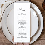 Minimale Wedding Menu Kaart<br><div class="desc">Minimale Wedding Menu Kaart</div>