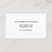 Minimale weduwfotografie visitekaartje (Achterkant)