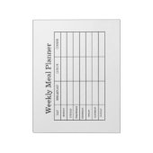Minimale Weekelijkse Maaltijdplanner Notitieblok (Linkerzijde)