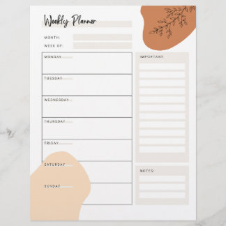 Minimale weekplanning