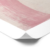 Minimale weelderige roze abstracte vrouwelijke muu poster (Hoek)