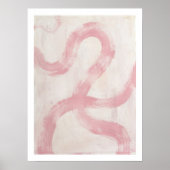 Minimale weelderige roze abstracte vrouwelijke muu poster (Voorkant)