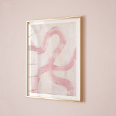 Minimale weelderige roze abstracte vrouwelijke muu poster