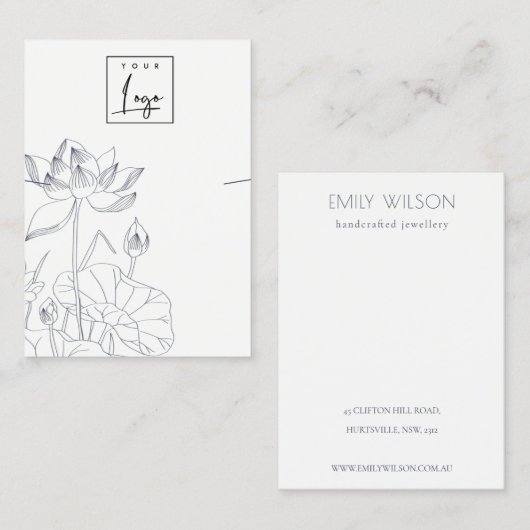 Minimale weergave van het Ketting met watervrij st Visitekaartje (Voorkant / Achterkant)