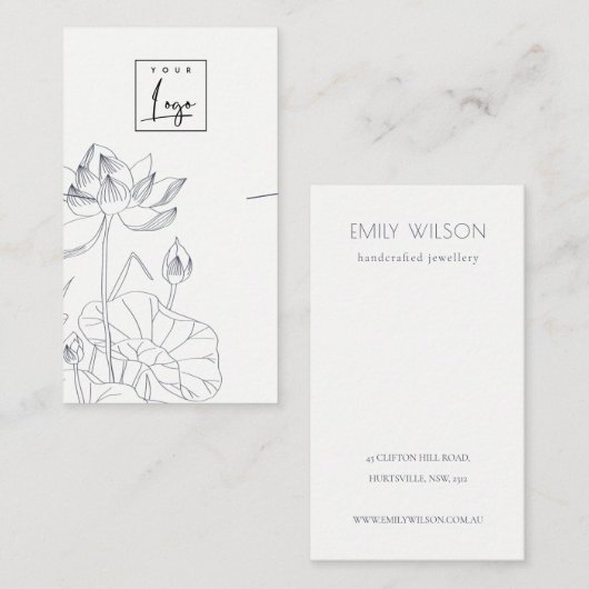 Minimale weergave van het Ketting met watervrij st Visitekaartje (Voorkant / Achterkant)