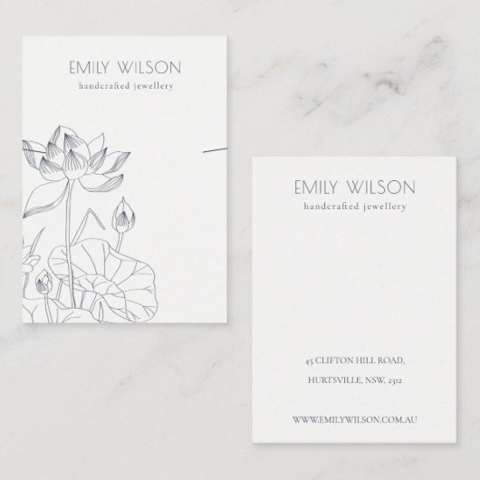 Minimale weergave van het Ketting met watervrij st Visitekaartje (Voorkant / Achterkant)