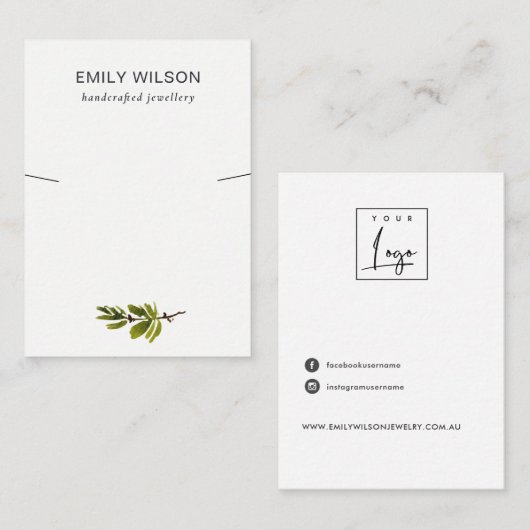 Minimale weergave van het Ketting van de filiaal v Visitekaartje (Voorkant / Achterkant)