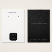 Minimale weergave van zwarte en witte juwelen visitekaartje (Voorkant /achterkant)