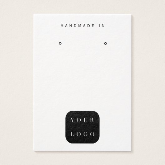 Minimale weergave van zwarte en witte juwelen visitekaartje (Voorkant)