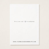 Minimale weergave van zwarte en witte juwelen visitekaartje (Achterkant)